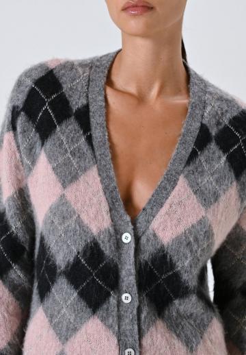 Жаккардовая вязаная кофта