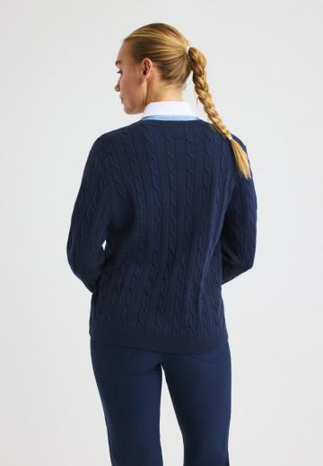 Пуловер с вырезом V