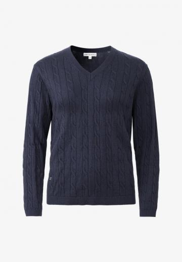 Пуловер с вырезом V