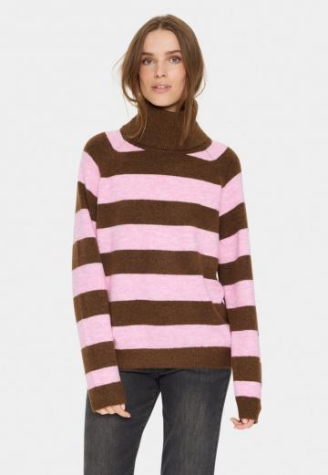 Пуловер в полоску