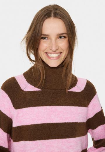 Пуловер в полоску