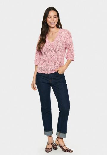 Пуловер с рукавом три четверти