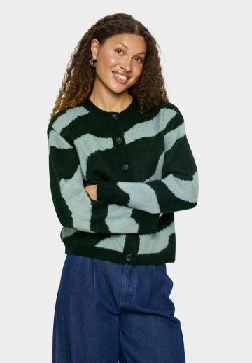 Жаккардовая вязаная кофта