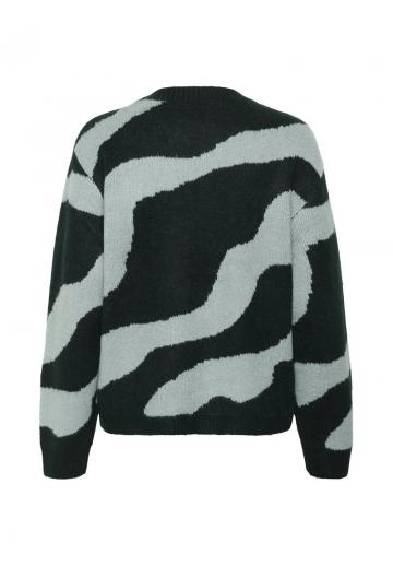 Жаккардовая вязаная кофта