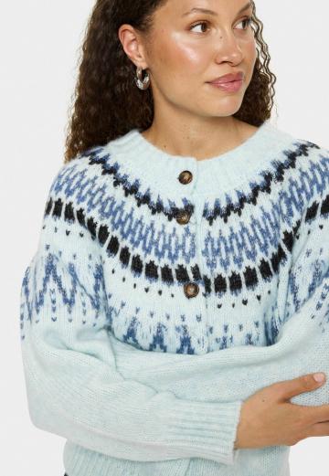 Жаккардовая вязаная кофта