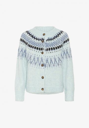 Жаккардовая вязаная кофта
