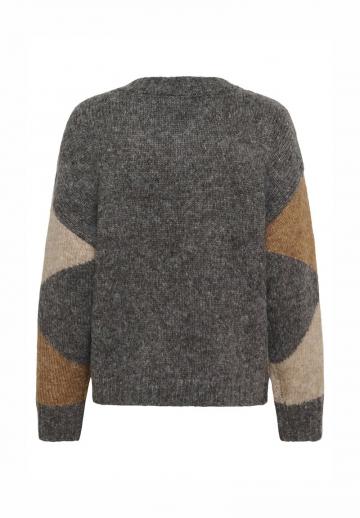 Пуловер с вырезом V