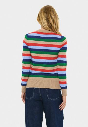 Пуловер в полоску
