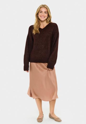 Пуловер с вырезом V