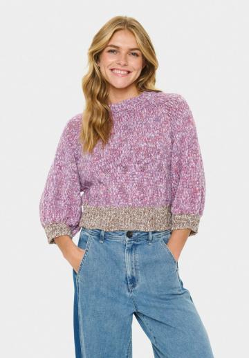 Пуловер с рукавом три четверти