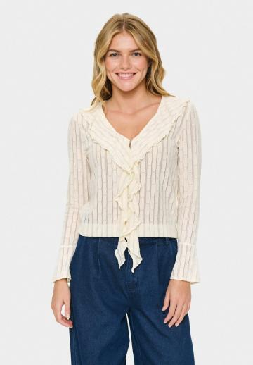 Пуловер с вырезом V