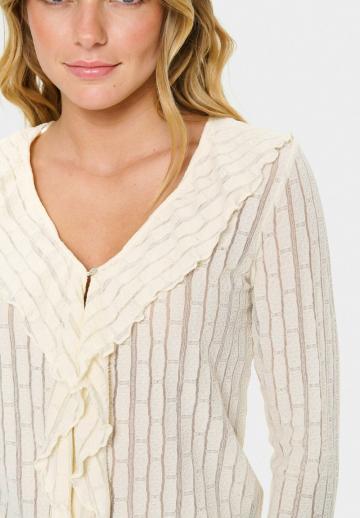 Пуловер с вырезом V