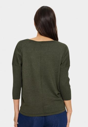 Пуловер с рукавом три четверти