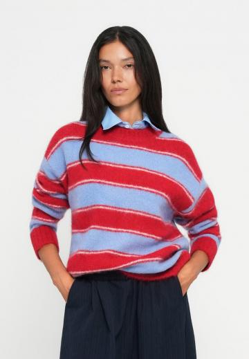 Пуловер в полоску