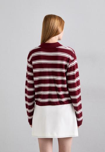Пуловер в полоску