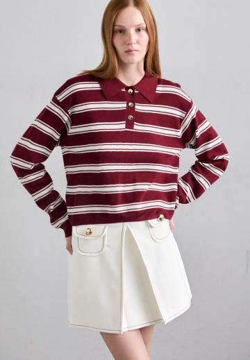 Пуловер в полоску