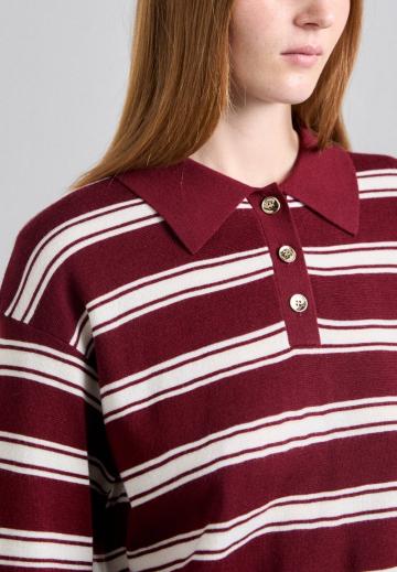 Пуловер в полоску