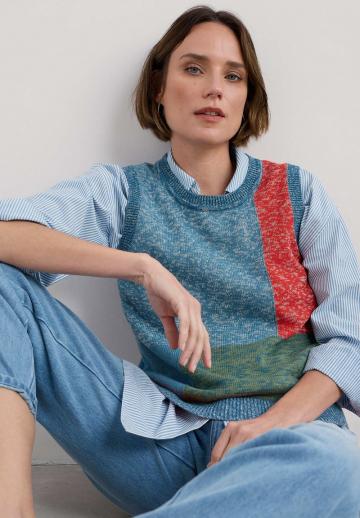 Пуловер без рукавов