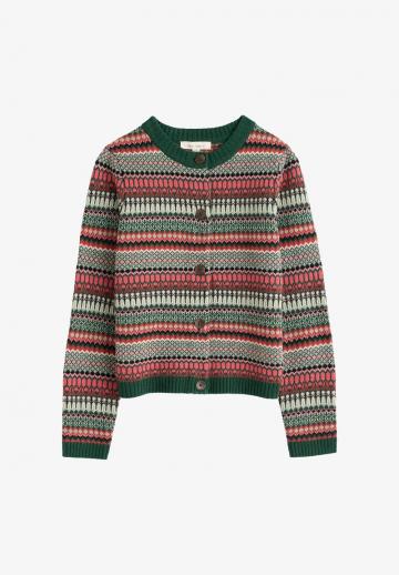 Жаккардовая вязаная кофта