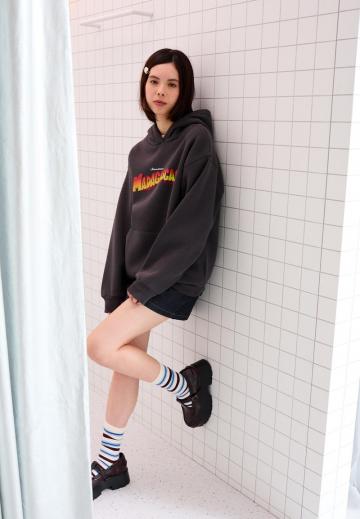 Пуловер с капюшоном