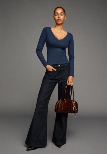 Юбка с накладными карманами