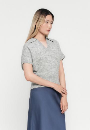 Пуловер с коротким рукавом