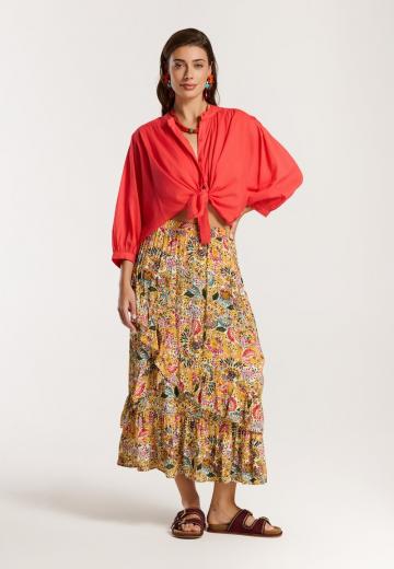 Юбка с воланами