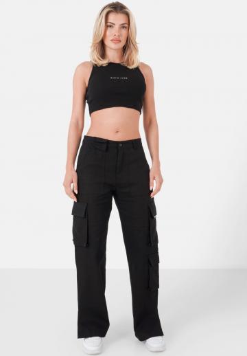 Брюки с накладными карманами