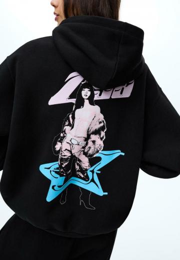 Пуловер с капюшоном