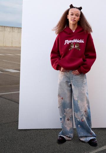 Пуловер с капюшоном