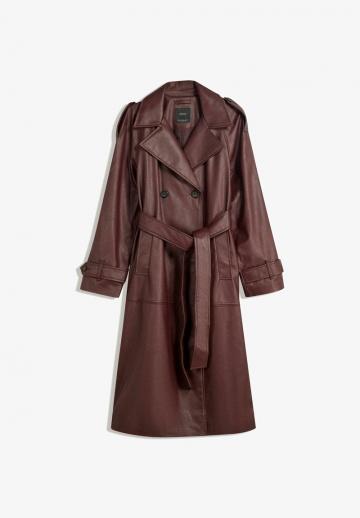 Пальто из искусственной кожи