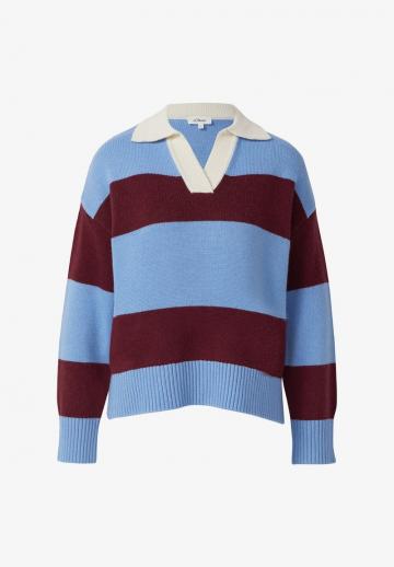 Пуловер с вырезом V