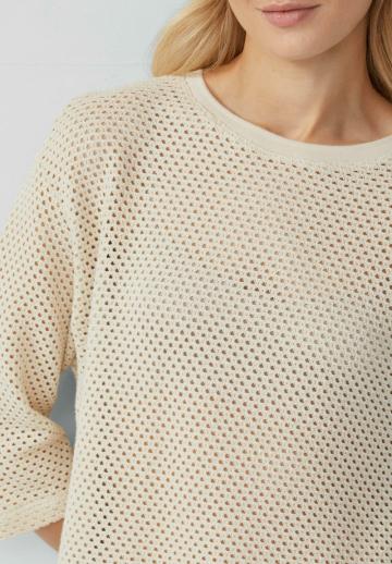 Пуловер с рукавом три четверти