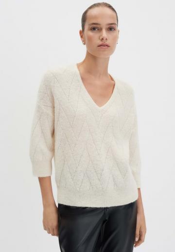 Пуловер с рукавом три четверти