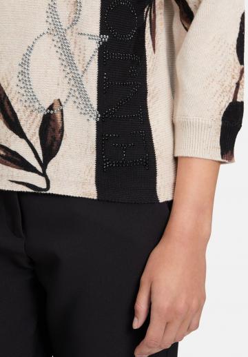 Пуловер с рукавом три четверти