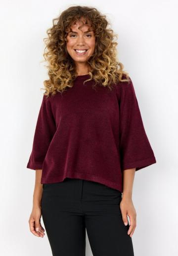 Пуловер с рукавом три четверти