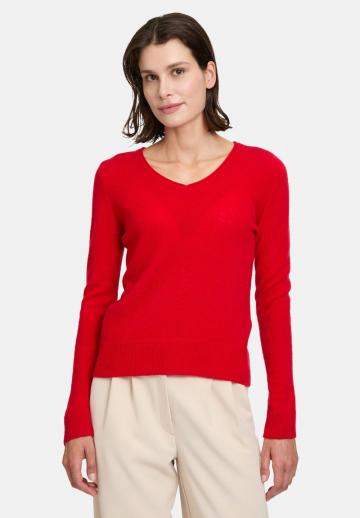 Пуловер с вырезом V