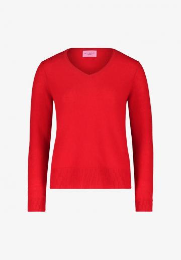 Пуловер с вырезом V