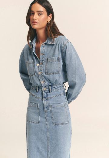 Джинсовое платье