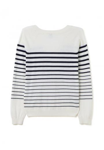 Пуловер в полоску