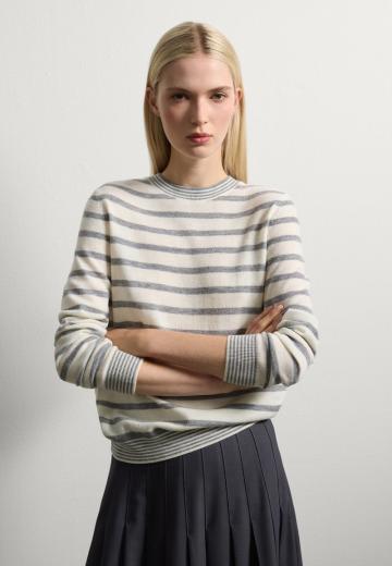 Пуловер в полоску