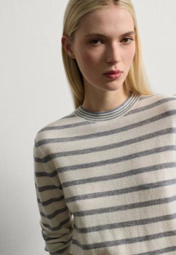 Пуловер в полоску
