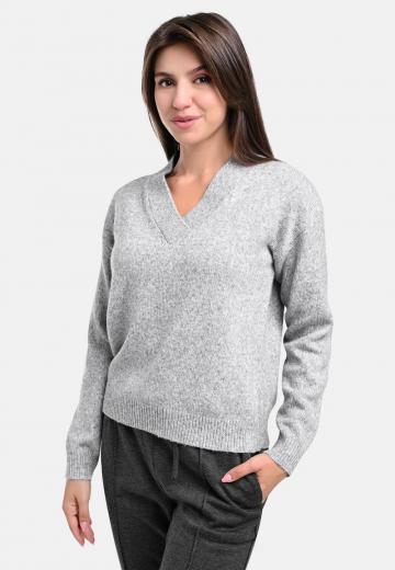 Пуловер с вырезом V