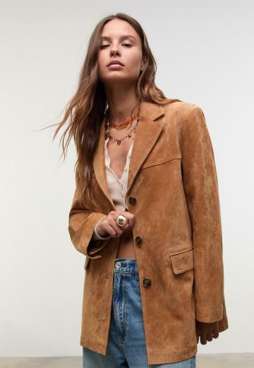 Кожаное пальто