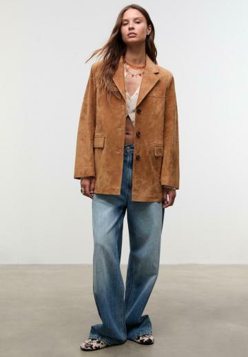 Кожаное пальто