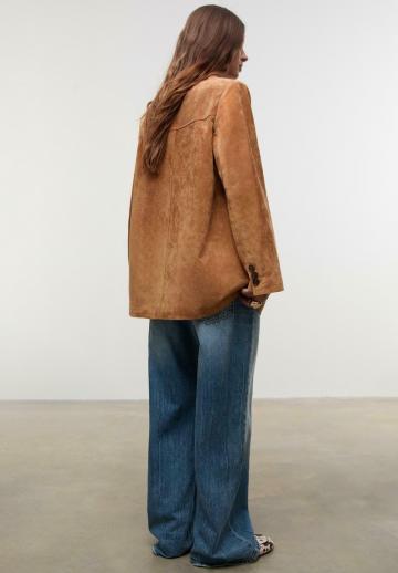 Кожаное пальто