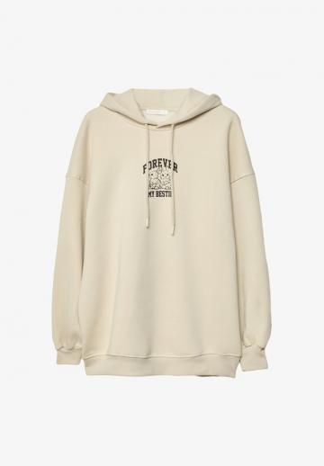 Пуловер с капюшоном