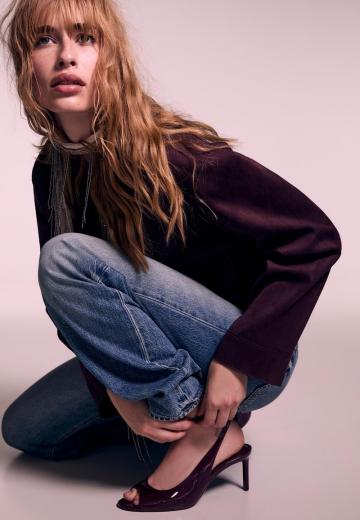 Туфли с открытым носом