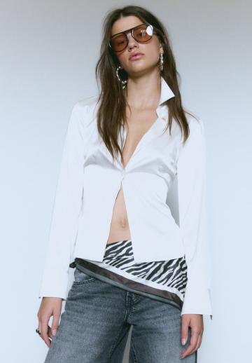 Атласная блузка