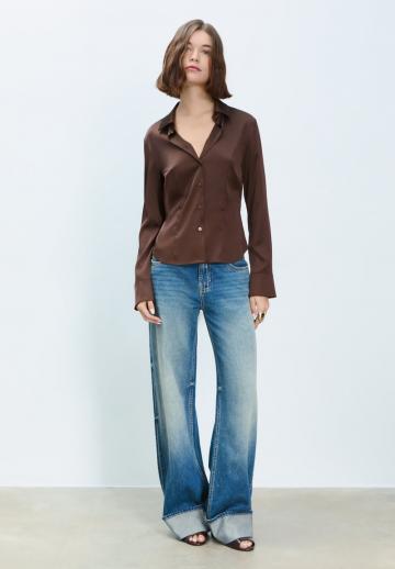 Атласная блузка